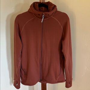 Houdini Power Houdi Performance Fleece Zip Up Jacket‎ Color Rust Women’s Size XL